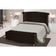 Kit Cabeceira De Cama Box E Calçadeira Baú Luxo King 195 Cm Suede Marrom Do Lar Móveis
