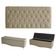 Kit Estrela Cabeceira De Cama Painel E Calçadeira Baú Botão Cristal King 195 Cm Suede Bege Do Lar Móveis E Decoração