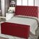 Kit De Quarto Cabeceira De Cama Box E Calçadeira Baú Estrela Casal 140 Cm Suede Botão Strass Vermelho Do Lar Móveis E De