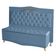 Kit Cabeceira De Cama Box E Calçadeira Baú Madri Queen 160 Cm Suede Azul Bebê Do Lar Móveis E Decoração