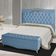 Kit Cabeceira De Cama Box E Calçadeira Baú Madri Queen 160 Cm Suede Azul Bebê Do Lar Móveis E Decoração