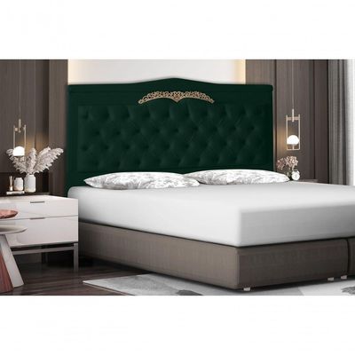 Cabeceira De Cama Box Madri Casal King 195 Cm Suede Verde Do Lar Móveis E Decoração