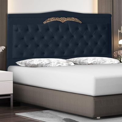 Cabeceira De Cama Box Madri Casal 140 Cm Azul Marinho Do Lar Móveis E Decoração