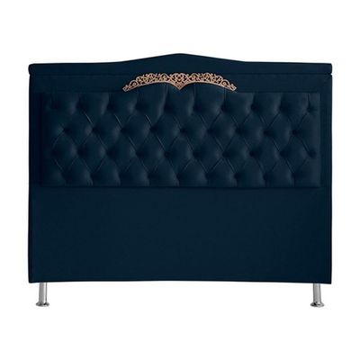 Cabeceira De Cama Box Madri Casal 140 Cm Azul Marinho Do Lar Móveis E Decoração