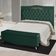 Kit Cabeceira De Cama Box E Calçadeira Baú Madri Queen 160 Cm Suede Verde Do Lar Móveis E Decoração