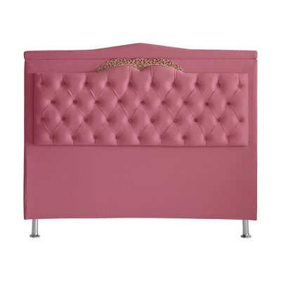 Cabeceira De Cama Box Madri Casal 140 Cm Suede Rosa Bebê Do Lar Móveis E Decoração