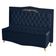 Kit Cabeceira De Cama Box E Calçadeira Baú Madri King 195 Cm Suede Azul Marinho Do Lar Móveis E Decoração