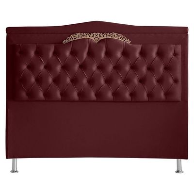 Cabeceira De Cama Box Madri Casal Queen 160 Cm Suede Bordo Vinho Do Lar Móveis E Decoração