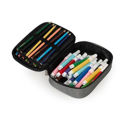 Estojo Box Masculino Grande Color Block Cinza U / Cinza
