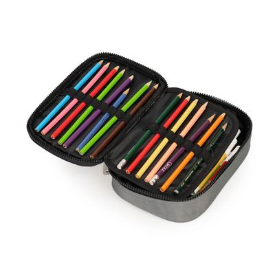 Estojo Box Masculino Grande Color Block Cinza U / Cinza