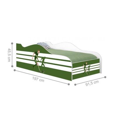Cama Carro Fun Adesivada Jogador De Futebol Solteiro