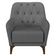 Kit 2 Poltronas Decorativas Para Sala Com Capitonê Pietà M22 Linho Cinza Escuro - Mpozenato