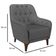 Kit 2 Poltronas Decorativas Para Sala Com Capitonê Pietà M22 Linho Cinza Escuro - Mpozenato