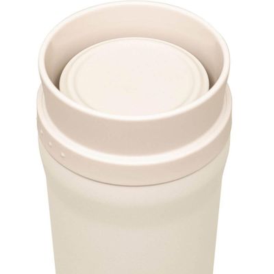 Copo Térmico Inox Tramontina 460ml Bege Bocal 360° Quente Frio Garrafa Café Bebida