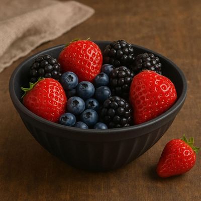 Cumbuca de Plástico 400ml Preto Bowl Avulso Uz Tigela Sobremesa Sorvete Cereais