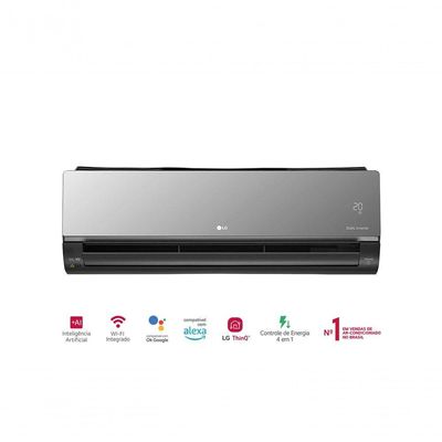 Ar Condicionado LG Dual Inverter Voice +AI Artcool UV Nano 12.000 BTUs Quente-Frio 220V
