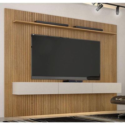 Home Suspenso Frisado Curitiba 2240 Com Nicho Cinamomo Off White - Valdemóveis