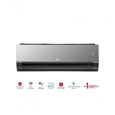 Ar Condicionado LG Dual Inverter Voice +AI Artcool UV Nano 24.000 BTUs Quente-Frio 220V