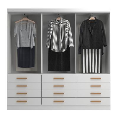 Guarda Roupas New Mônaco 6 Portas E 12 Gavetas - Branco