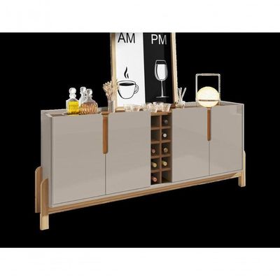 Buffet 4 Portas C- Prateleiras Lizz 1,90 Off-white-cedro