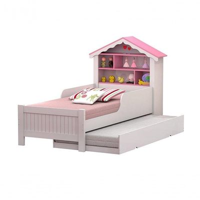 Cama Solteiro Princesa Branca E Rosa Com Auxiliar Vitamov