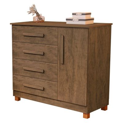 Cômoda Grécia Com Sapateira Lateral – 4 Gavetas Amplas E Design Moderno