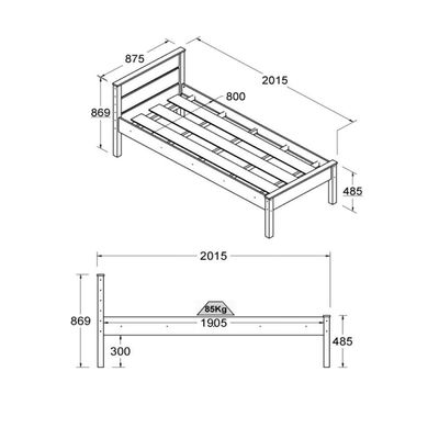 Cama Solteiro Ditália Cama Auxiliar Cm-22 Cm-23 Branco