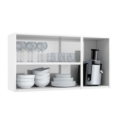 Armário De Cozinha De Aço Aéreo Triplo Médio Telasul Branco