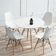 Kit Mesa Jantar Eiffel 80cm Branca + 4 Cadeiras Charles Eames - Branca
