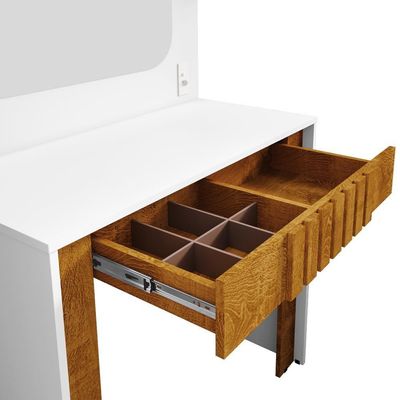 Penteadeira Espelho Camarim Rouge 90 Cm Bechara Branco Naturalle