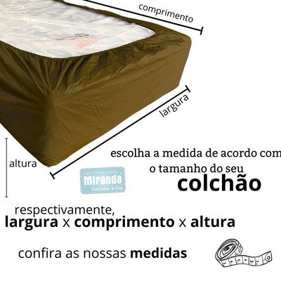 Capa Protetora Impermeável Hospitalar P/ Colchão Lençol Elástico Solteiro 88x188x20cm - Marrom