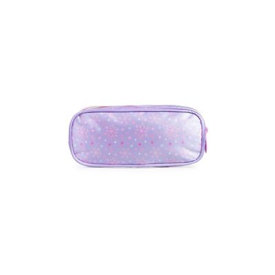 Estojo Escolar Feminino 3 Bolsos Frozen Premium Lilás U / Lilas