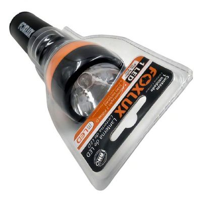 Lanterna Abs Pilhas 01 Led Grande Foxlux Cor Da Lanterna Preto Cor Da Luz Branca