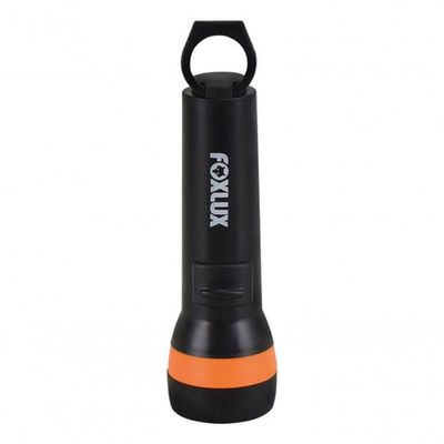 Lanterna Abs Pilhas 01 Led Grande Foxlux Cor Da Lanterna Preto Cor Da Luz Branca