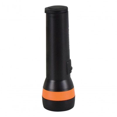 Lanterna Abs Pilhas 01 Led Grande Foxlux Cor Da Lanterna Preto Cor Da Luz Branca