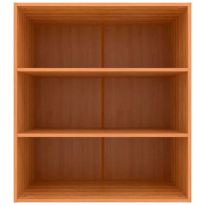 Armário Aéreo Bartira Cristal MDP 15mm com 2 Portas e 2 Prateleiras 80cm de Largura Lâmina Mel/Nude