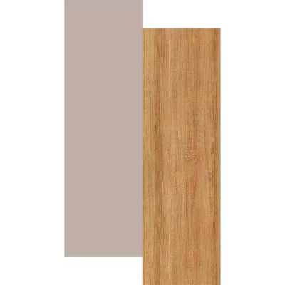Armário Aéreo Bartira Cristal MDP 15mm com 2 Portas e 2 Prateleiras 80cm de Largura Lâmina Mel/Nude