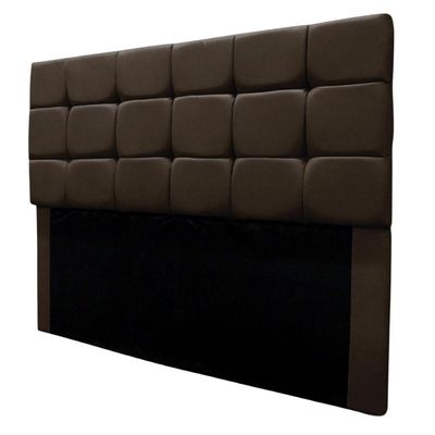 Cabeceira Estofada Cama Box Casal 160 Cm Ananda Suede Marrom