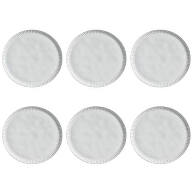 Conjunto De Pratos Rasos 06 Peças Linhas New White Porto Brasil