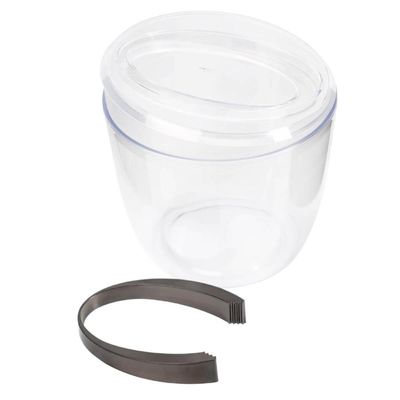 Balde de Gelo com Tampa e Pegador 1,9L Crippa Plástico Champanheira Transparente
