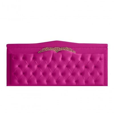 Kit Barcelona Cabeceira De Cama Painel E Calçadeira Baú King 195 Cm Suede Rosa Pink Do Lar Móveis E Decoração