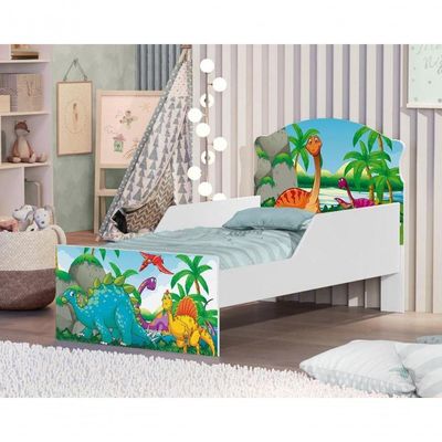 Mini Cama Dinossauro No Lago Com Colchão