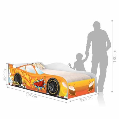Cama Carro Kaboom Stylo Laranja Solteiro