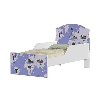 Mini Cama Mapa De Viagens Com Colchão
