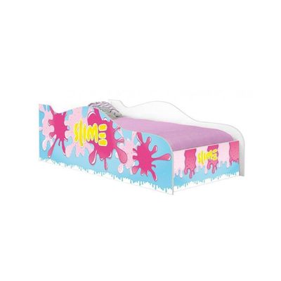 Cama Carro Fun Adesivada Slime Menina Solteiro