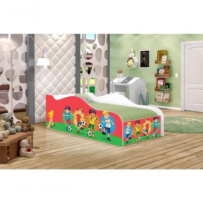 Mini Cama Fun Futebol Meninos Infantil Com Colchão