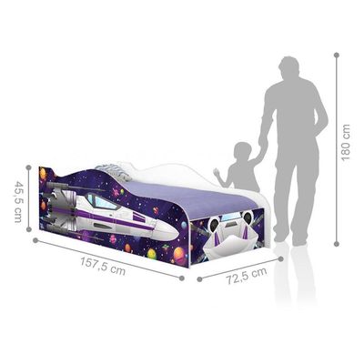 Cama Nave Star Force Kids Infantil Com Colchão