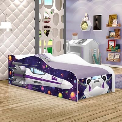 Cama Carro Nave Star Force Kids Solteiro