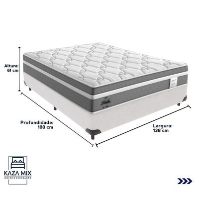 Cama Box Casal E Colchão Molas Ensacadas Berlim Probel