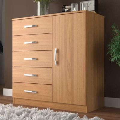 Cômoda Sapateira Zurique 1 Porta 5 Gavetas - Cinnamomo Cinnamomo